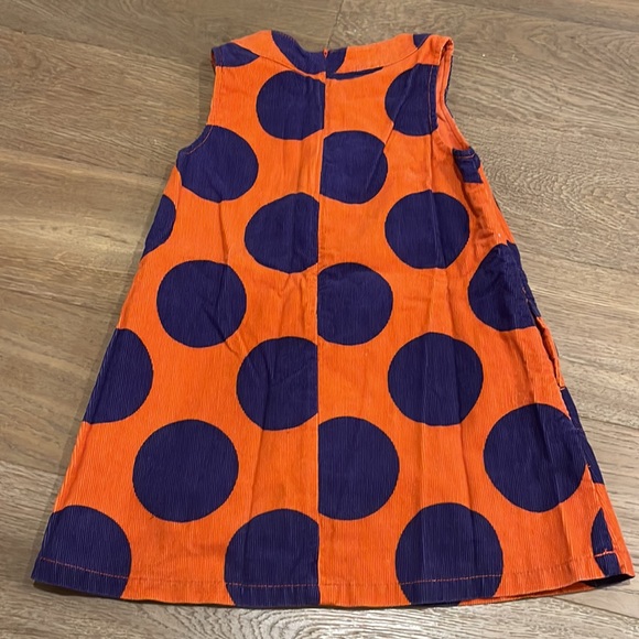 Mini Boden Mod Purple and Orange Polka Dot Corduroy Jumper 4-5 - Picture 6 of 6